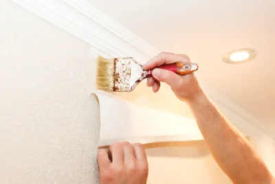 Pose de papier peint à Trémeur — revêtements muraux et toiles de verre